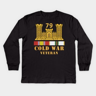 79th Engineer Battalion - ENG Branch - Cold War Veteran w COLD SVC X 300 Kids Long Sleeve T-Shirt